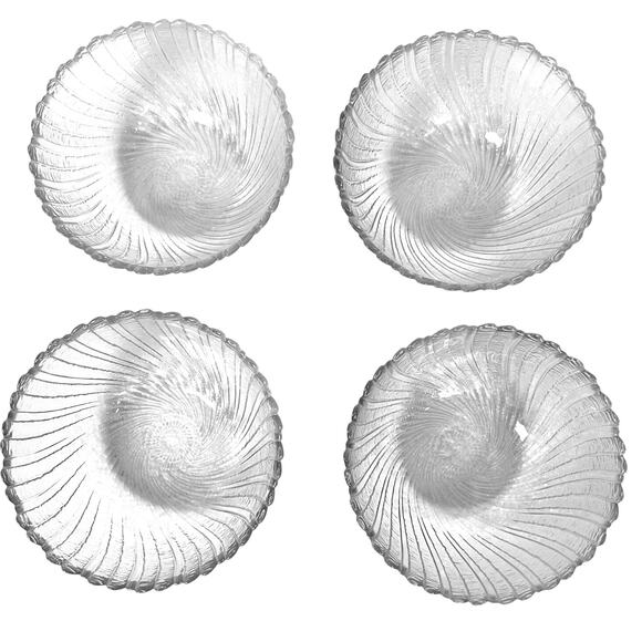 Arcoroc France Sea Breeze Swirl Clear 5.5" Soup/Cereal/Salad Bowls-Set of 4! - Picture 3 of 6